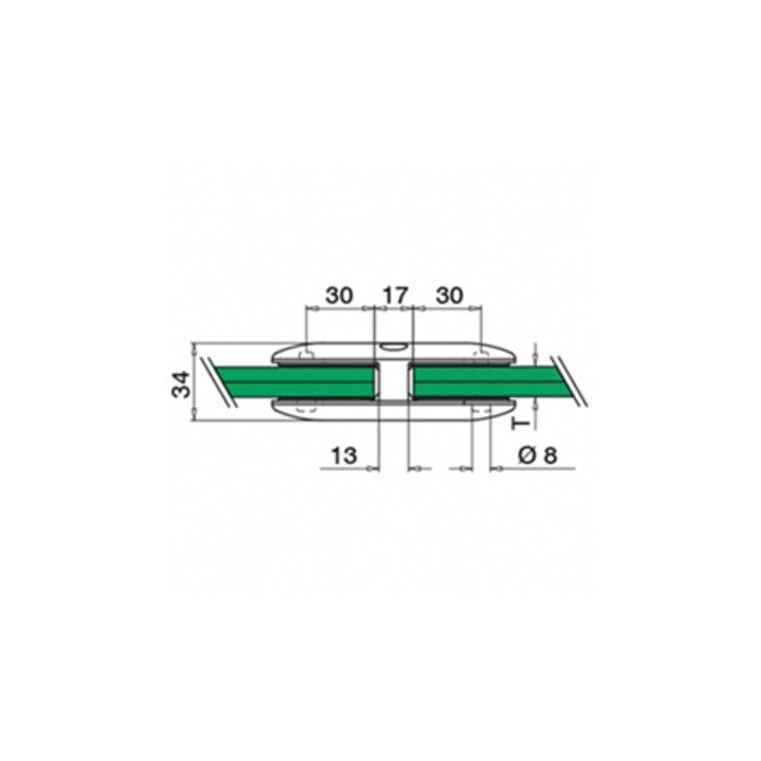 Glasverbinder recht model 2870