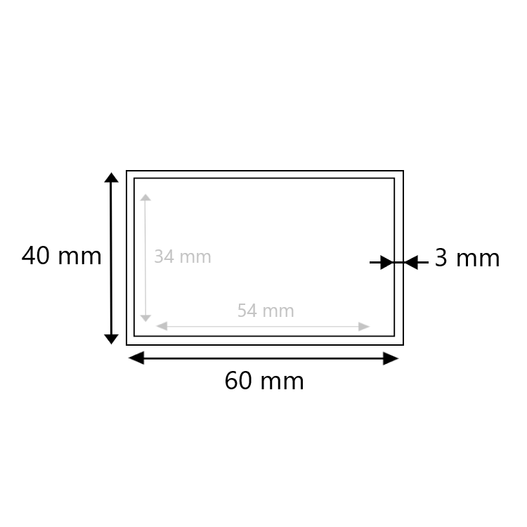 Blank stalen koker 60x40x3