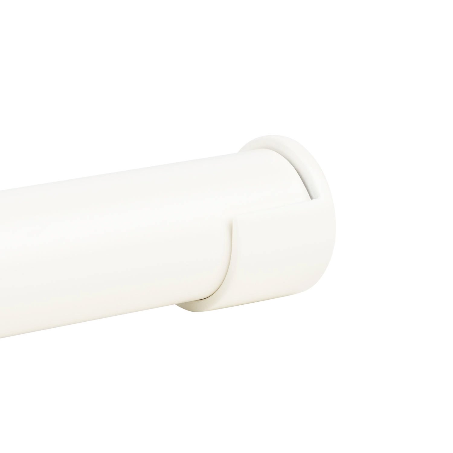 Witte garderobestang Ø25 (open flens)