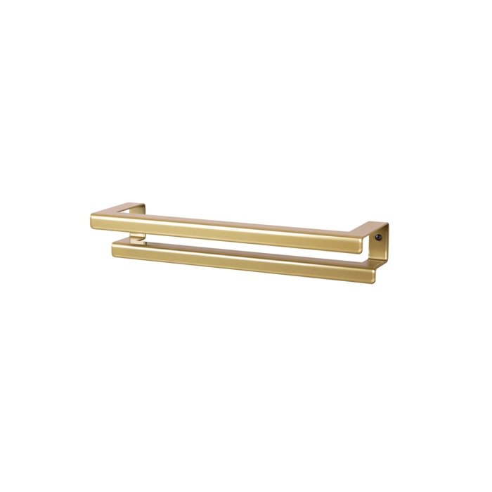 LIROdesign handdoekenrek dubbel Stockholm goud - S afbeelding