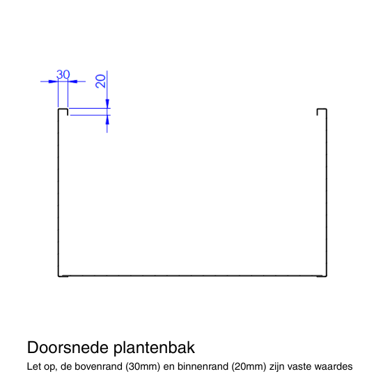 Plantenbak zwart