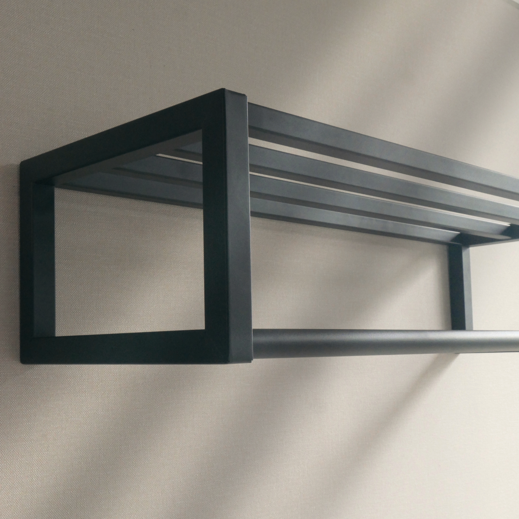 LIROdesign kapstok Lissabon - wandkapstok zwart - 80cm