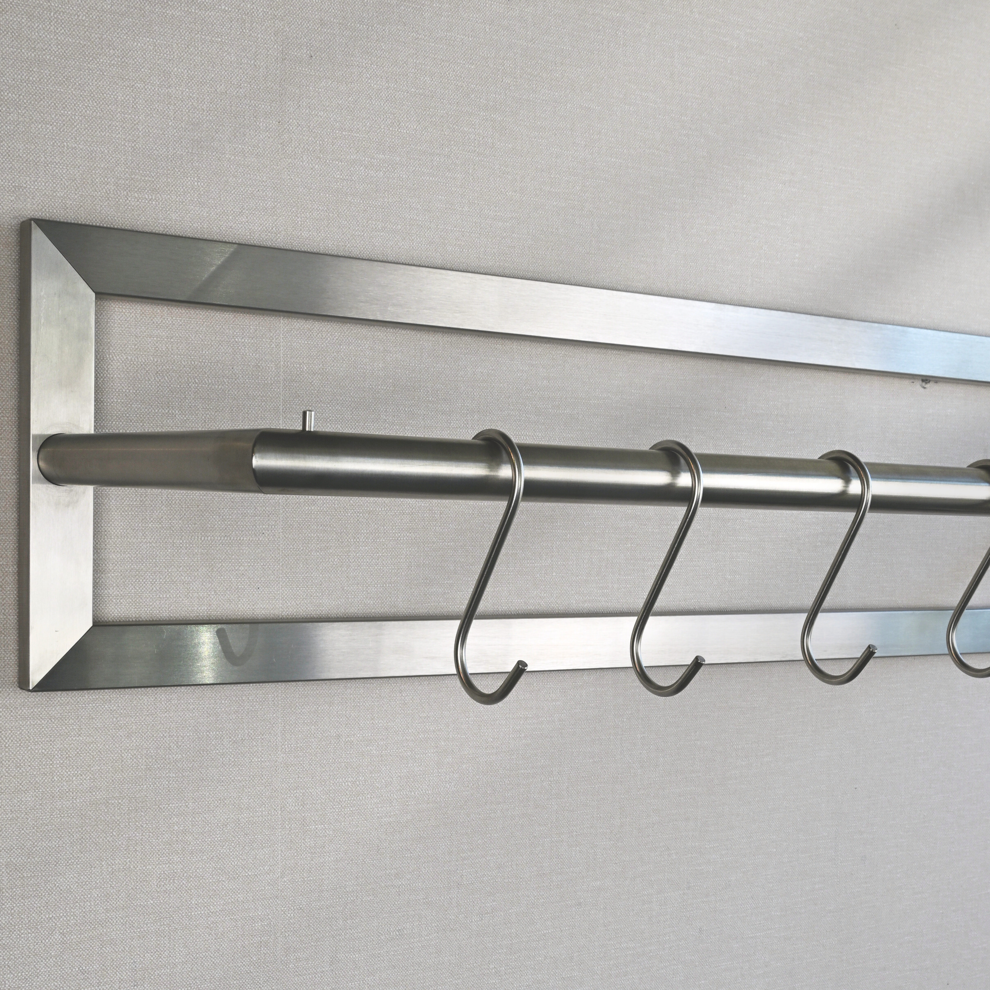 LIROdesign kapstok Berlijn - wandkapstok RVS - 80cm
