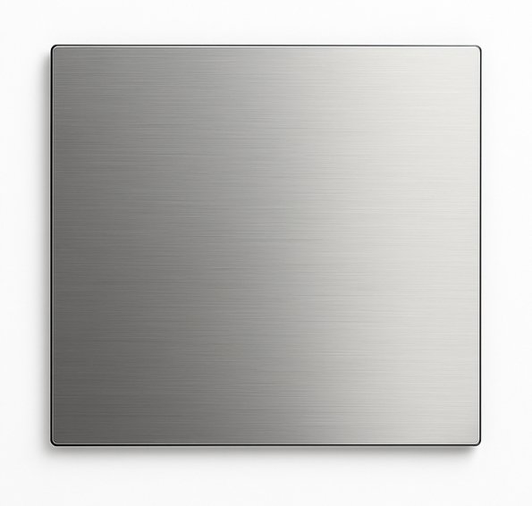 RVS vierkante plaat 60x60x3mm (set van 2 stuks)