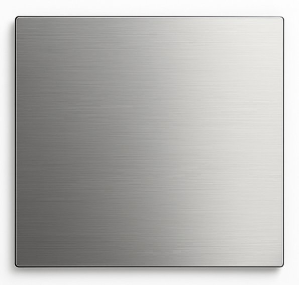 RVS vierkante plaat 100x100x2mm (set van 2 stuks)