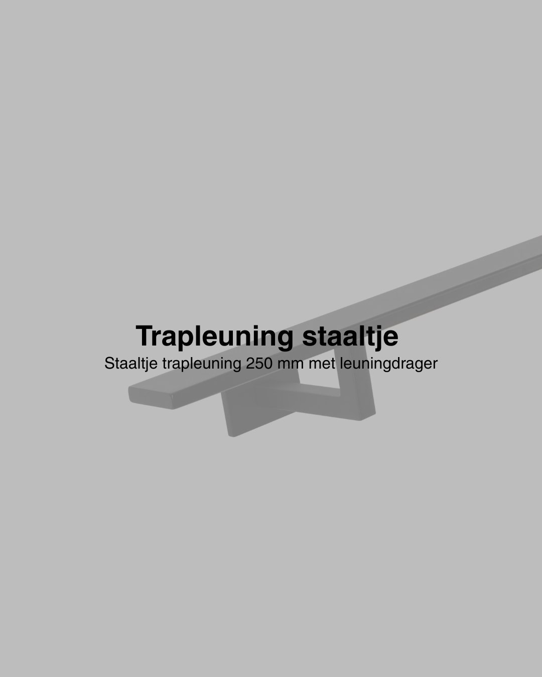 Staaltje trapleuning rechthoekig zwart 40x10mm afbeelding