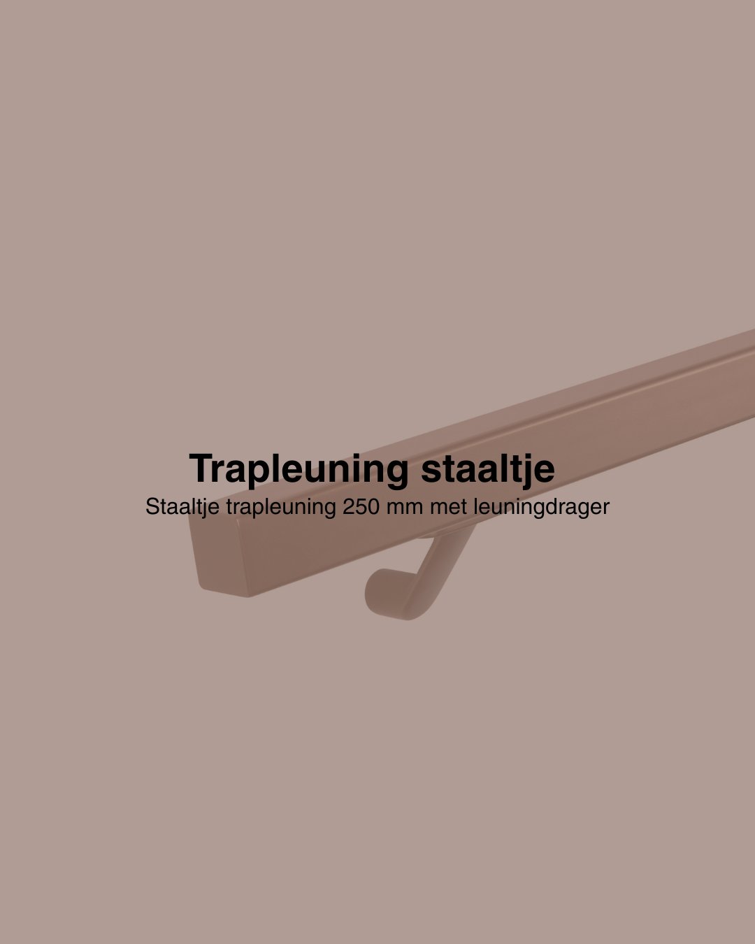 Staaltje trapleuning vierkant 40x40mm brons afbeelding