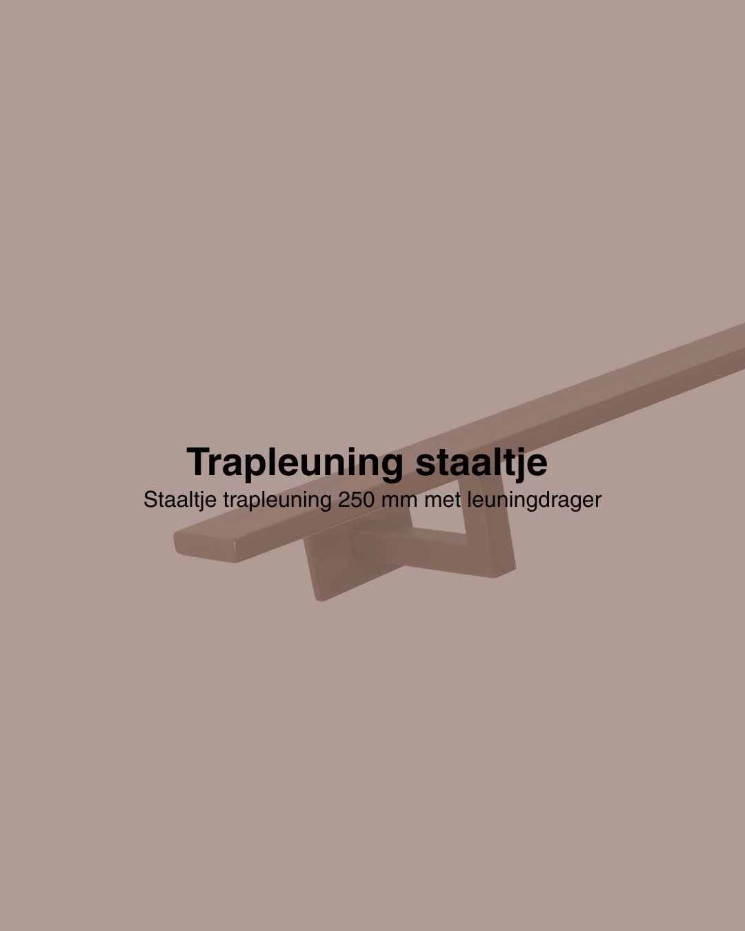 Staaltje trapleuning rechthoekig brons 40x10mm afbeelding