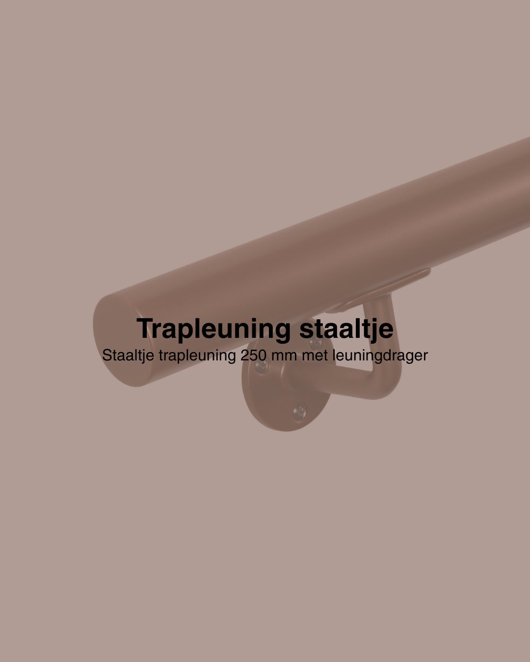 Staaltje trapleuning rond 42,2mm brons afbeelding