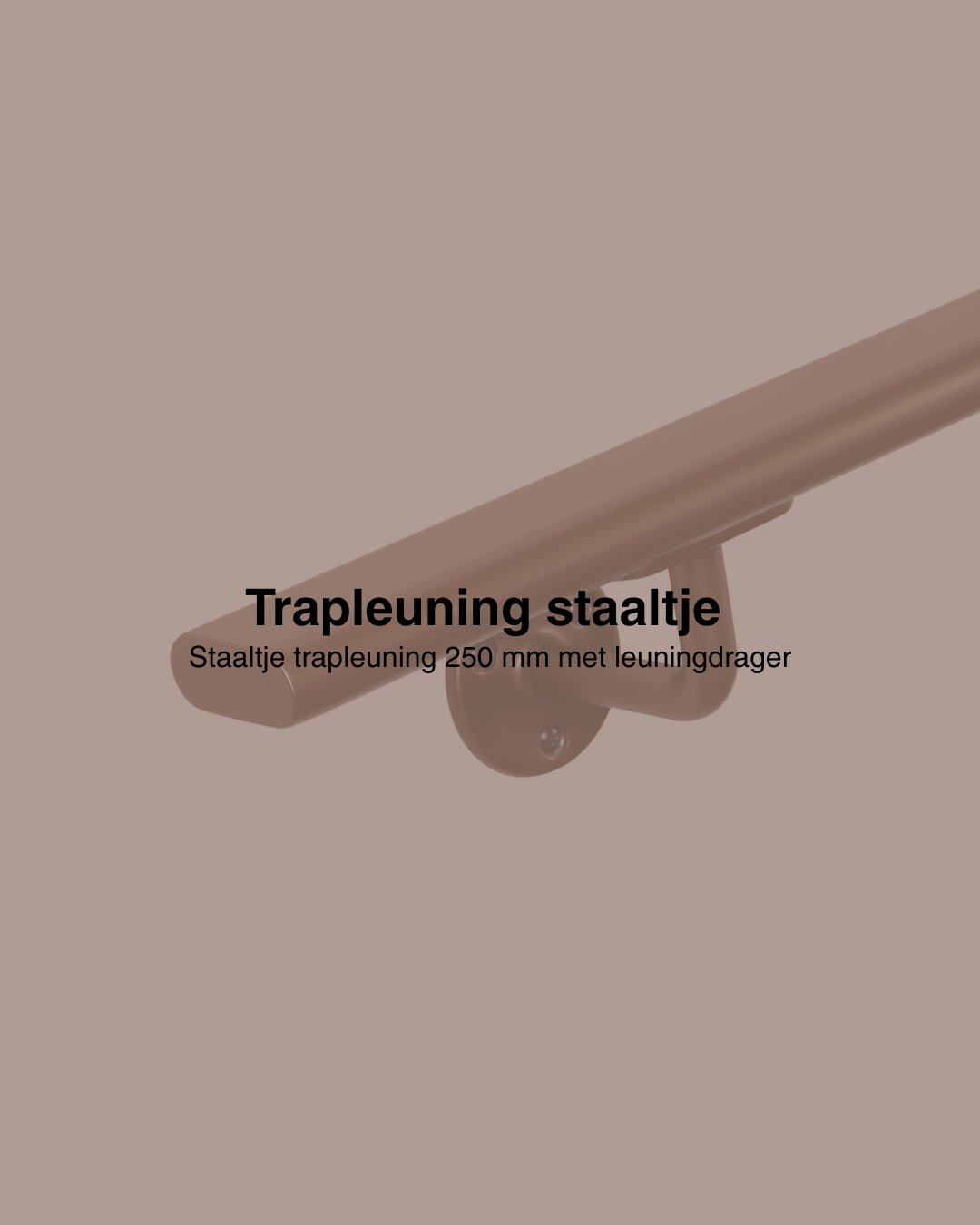 Staaltje trapleuning ovaal brons