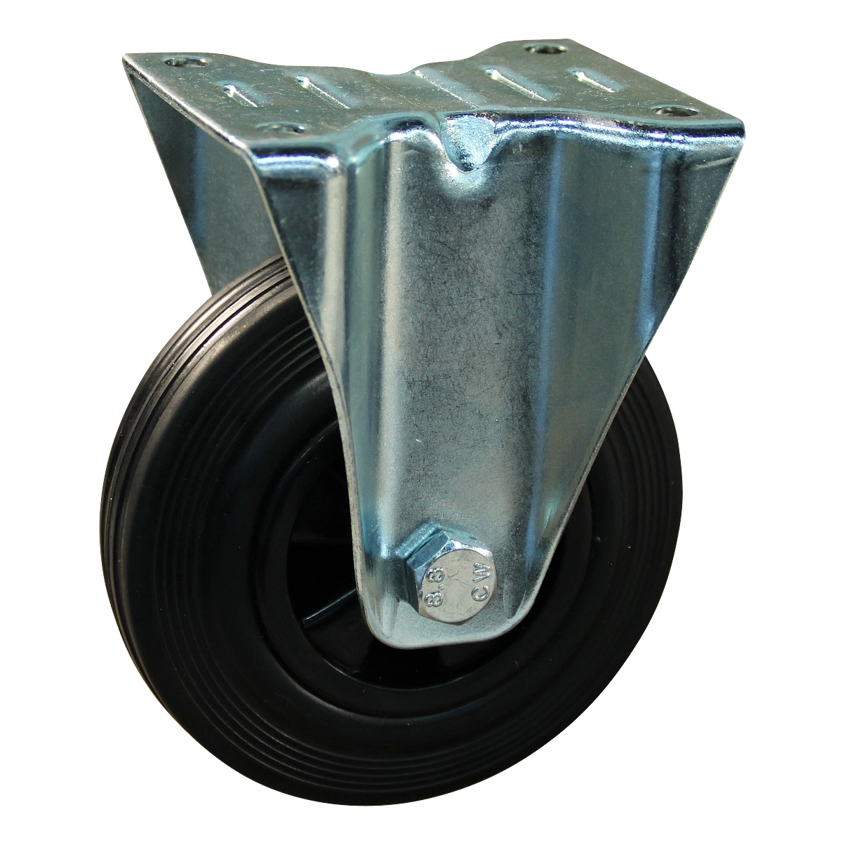 Bokwiel 125mm serie 01 ᠆ 12 | Plaatbevestiging | Rollager