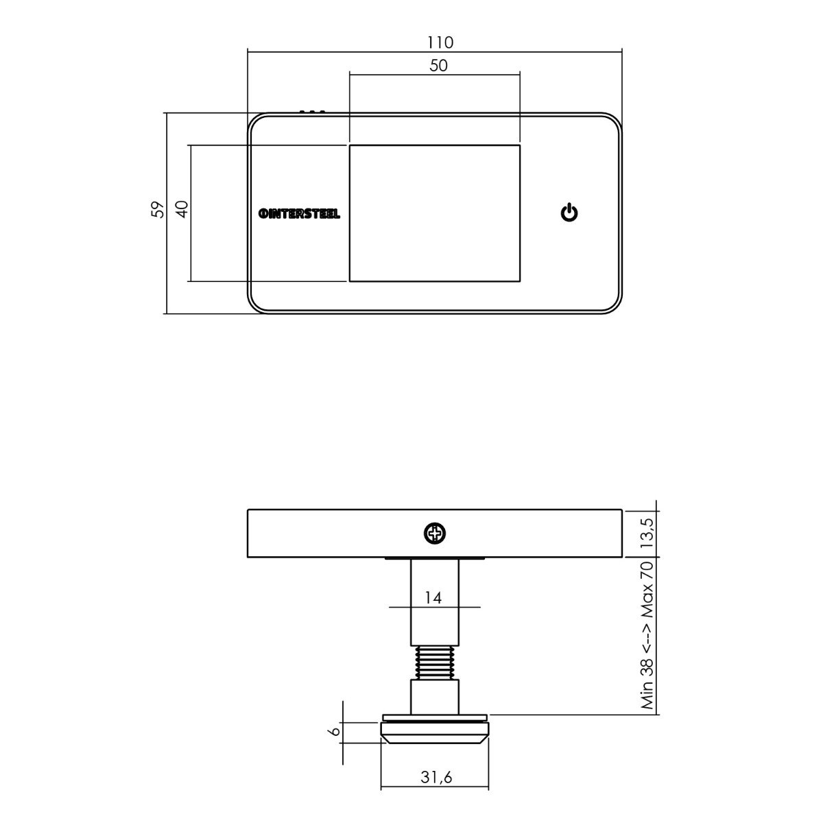 Intersteel Digitale deurcamera Basic