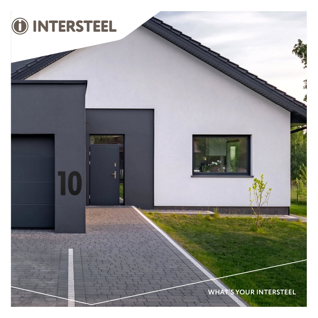 Intersteel Huisnummer 1 XL hoogte 30 cm rvs/mat zwart