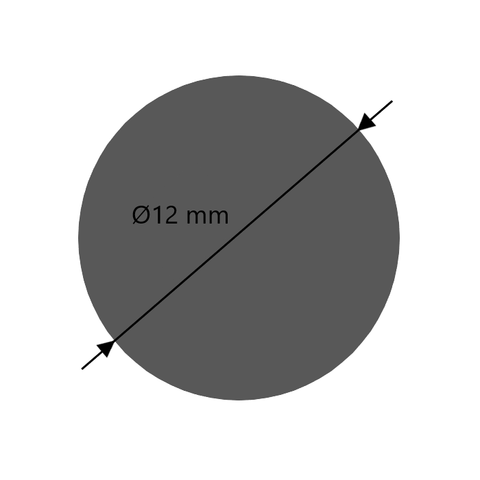 Inox massief Ø12