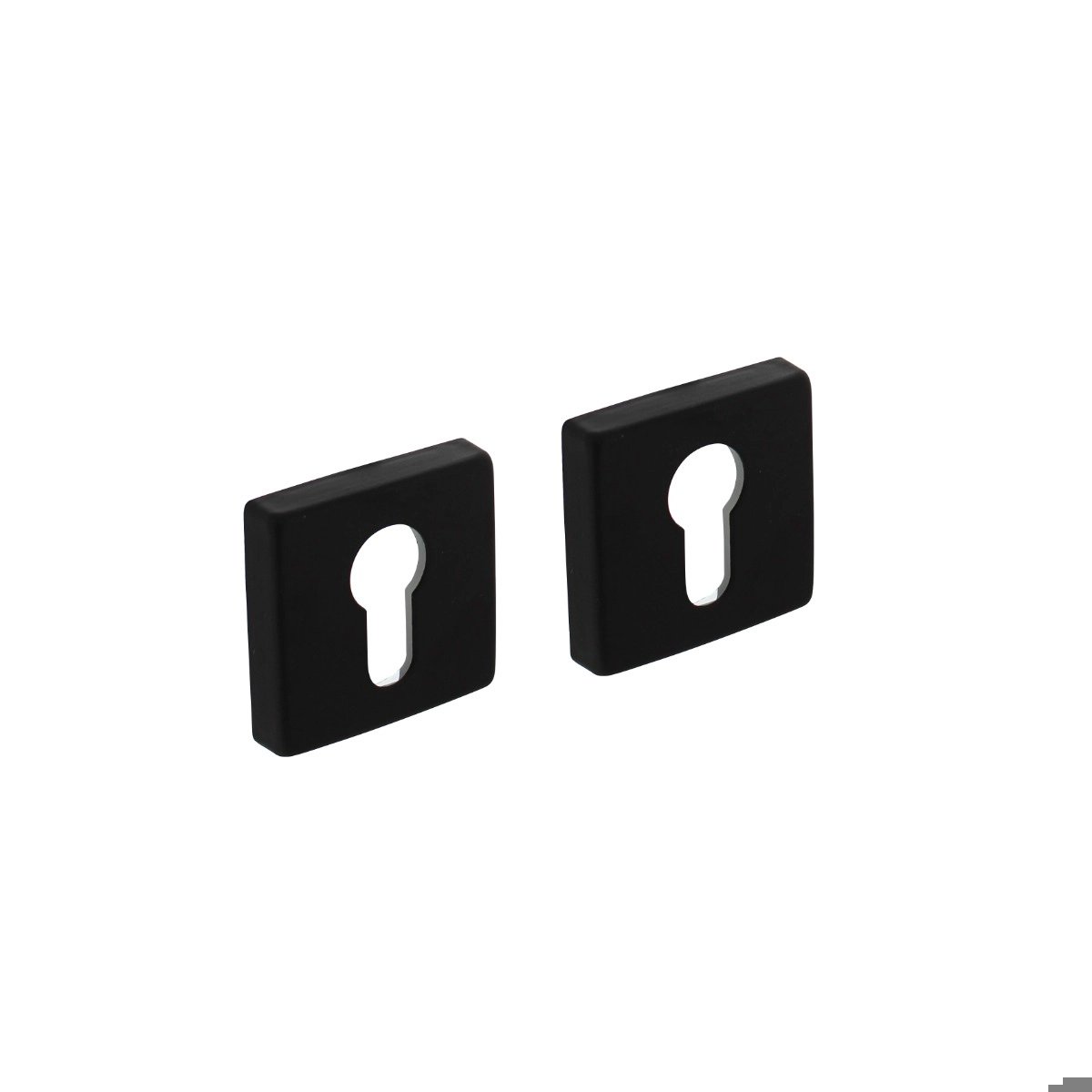Intersteel Rozet profielcilindergat 50x50x10 mm aluminium zwart (pr)