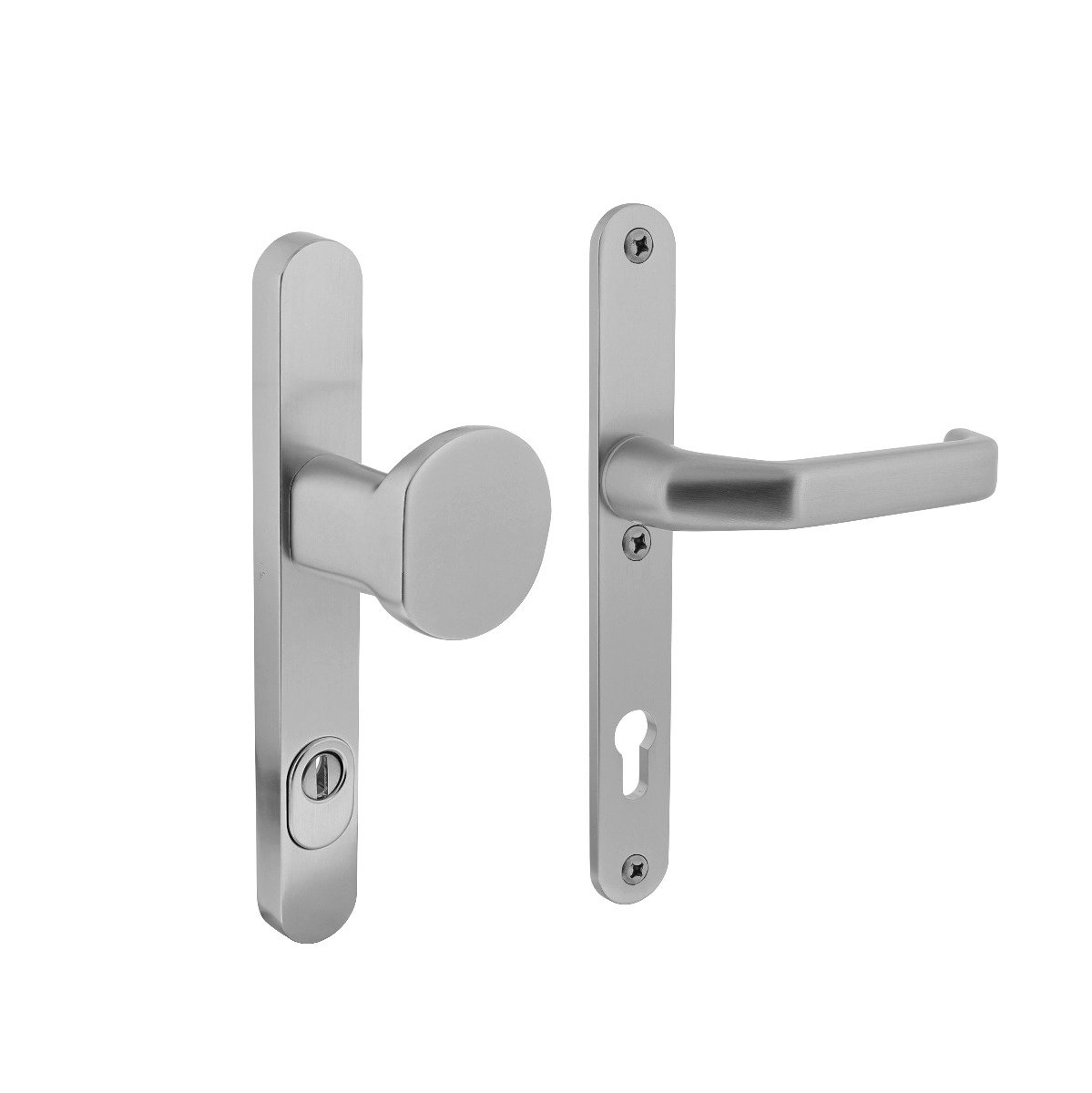 Intersteel Veiligheidsbeslag smal SKG*** greep/kruk profielcilinder 92 mm met kerntrekbeveiliging al