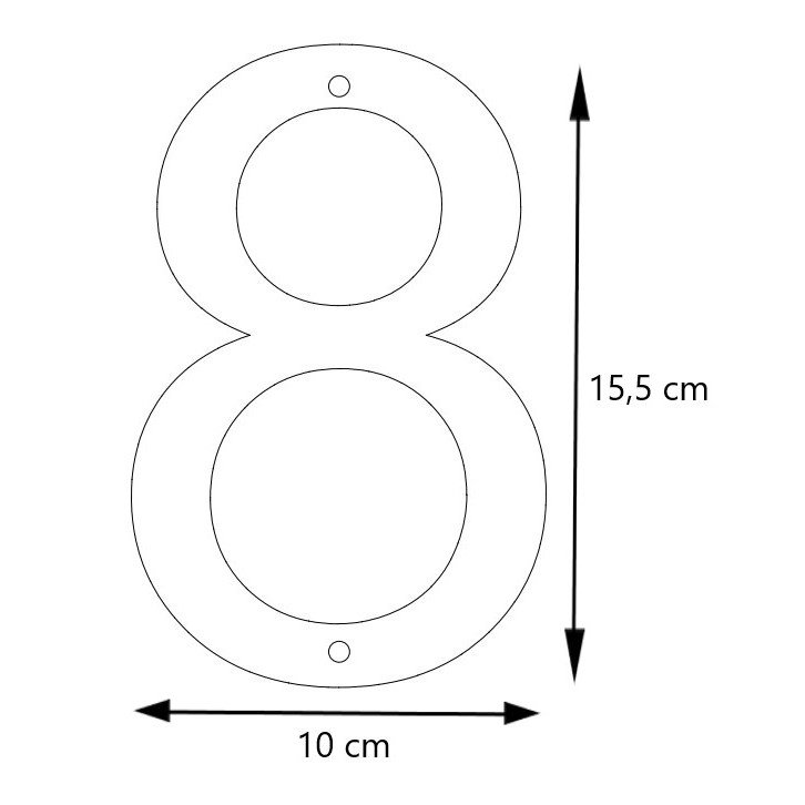 LIROdesign – Huisnummer cortenstaal – Nr. 8