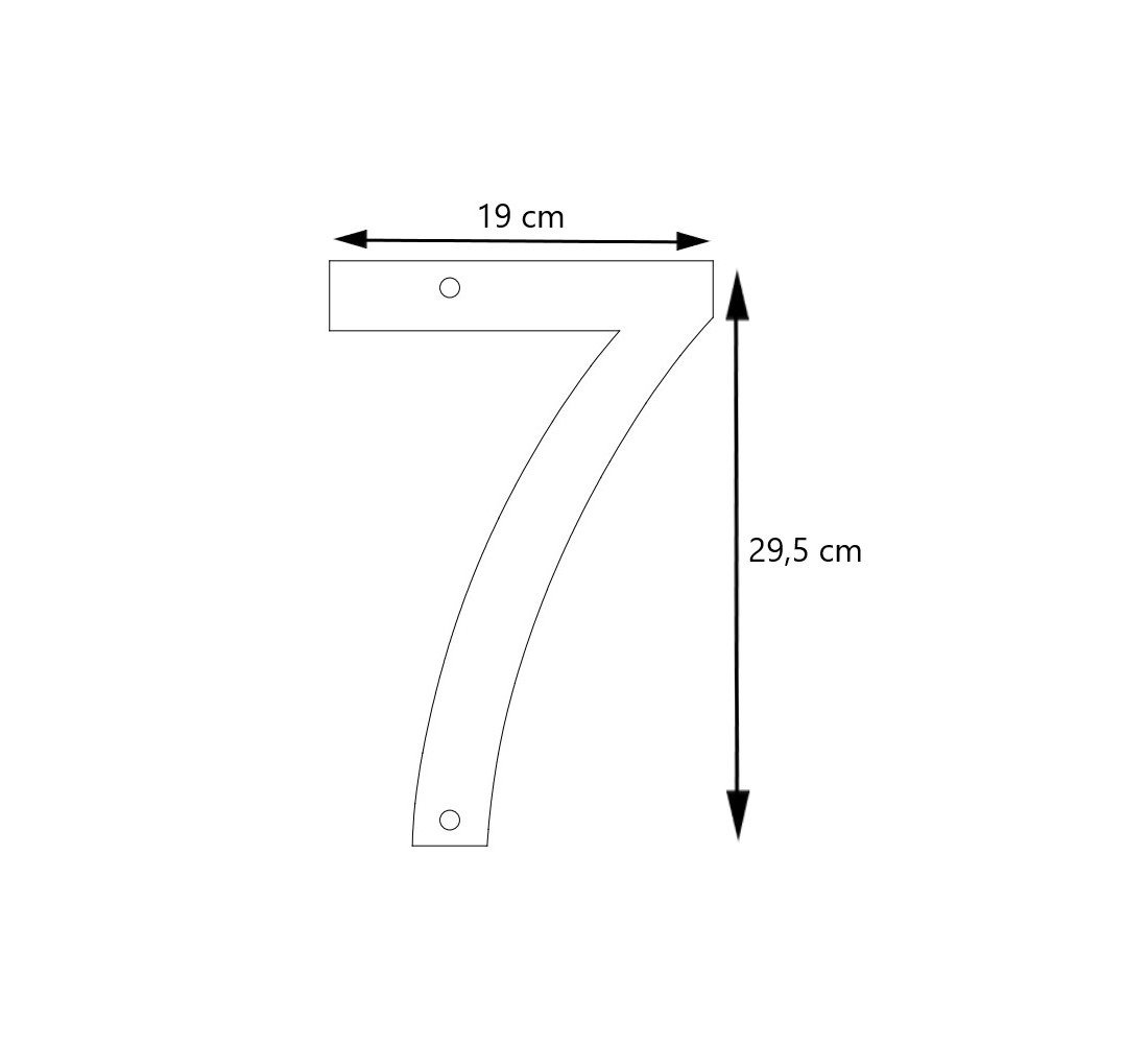 LIROdesign – Huisnummer cortenstaal XL – Nr. 7