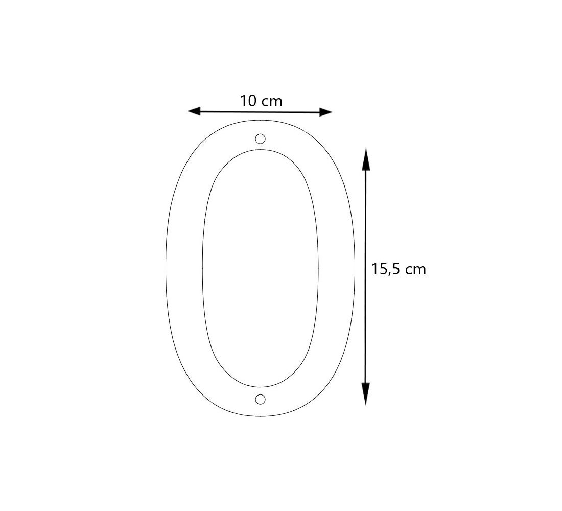 LIROdesign – Huisnummer RVS – Nr. 0