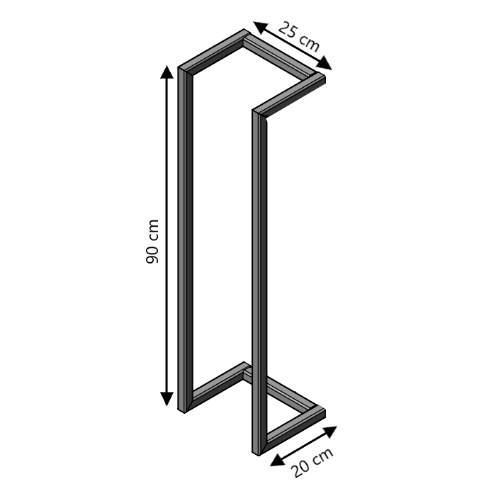 LIROdesign handdoekenrek wand Stockholm wit - L