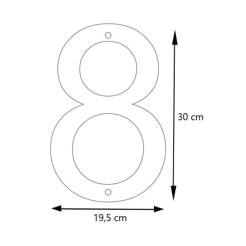 LIROdesign – Huisnummer zwart XL– Nr. 8