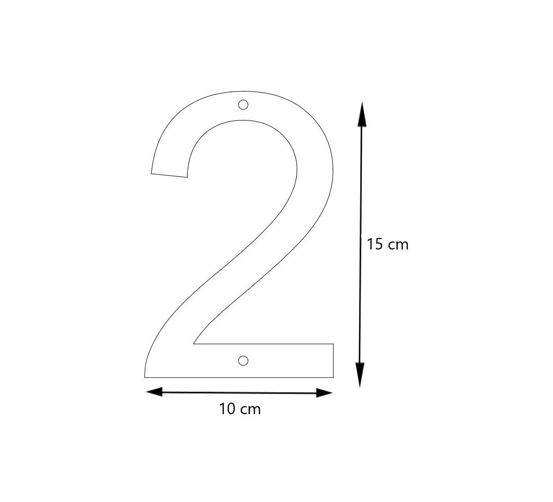 LIROdesign – Huisnummer zwart – Nr. 2