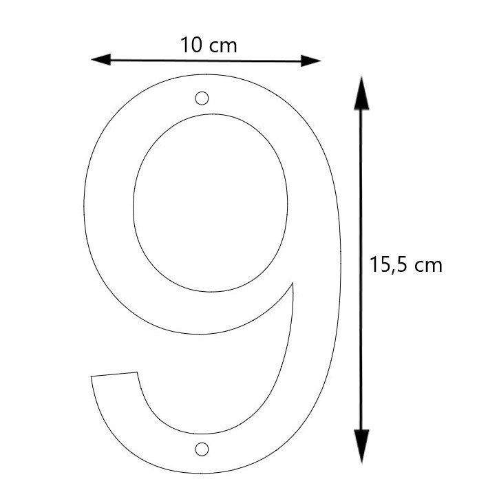 LIROdesign – Huisnummer zwart – Nr. 9