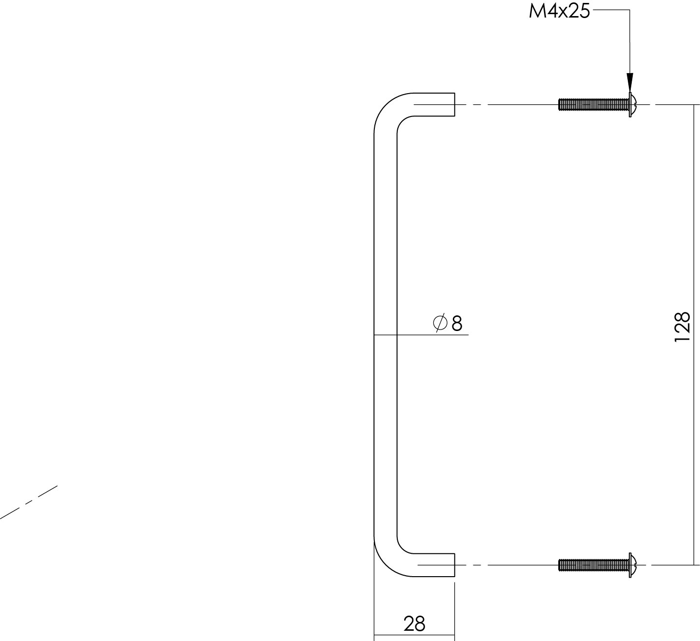 Intersteel Meubelgreep 136 mm rvs geborsteld