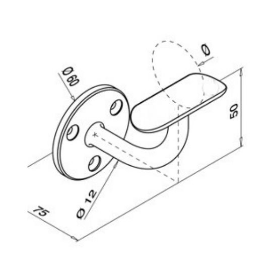 Ronde trapleuning brons - Ø42,4 mm