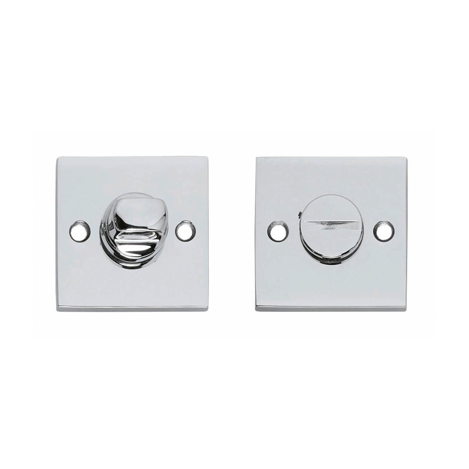 Intersteel Rozet vierkant met toilet-/badkamersluiting chroom