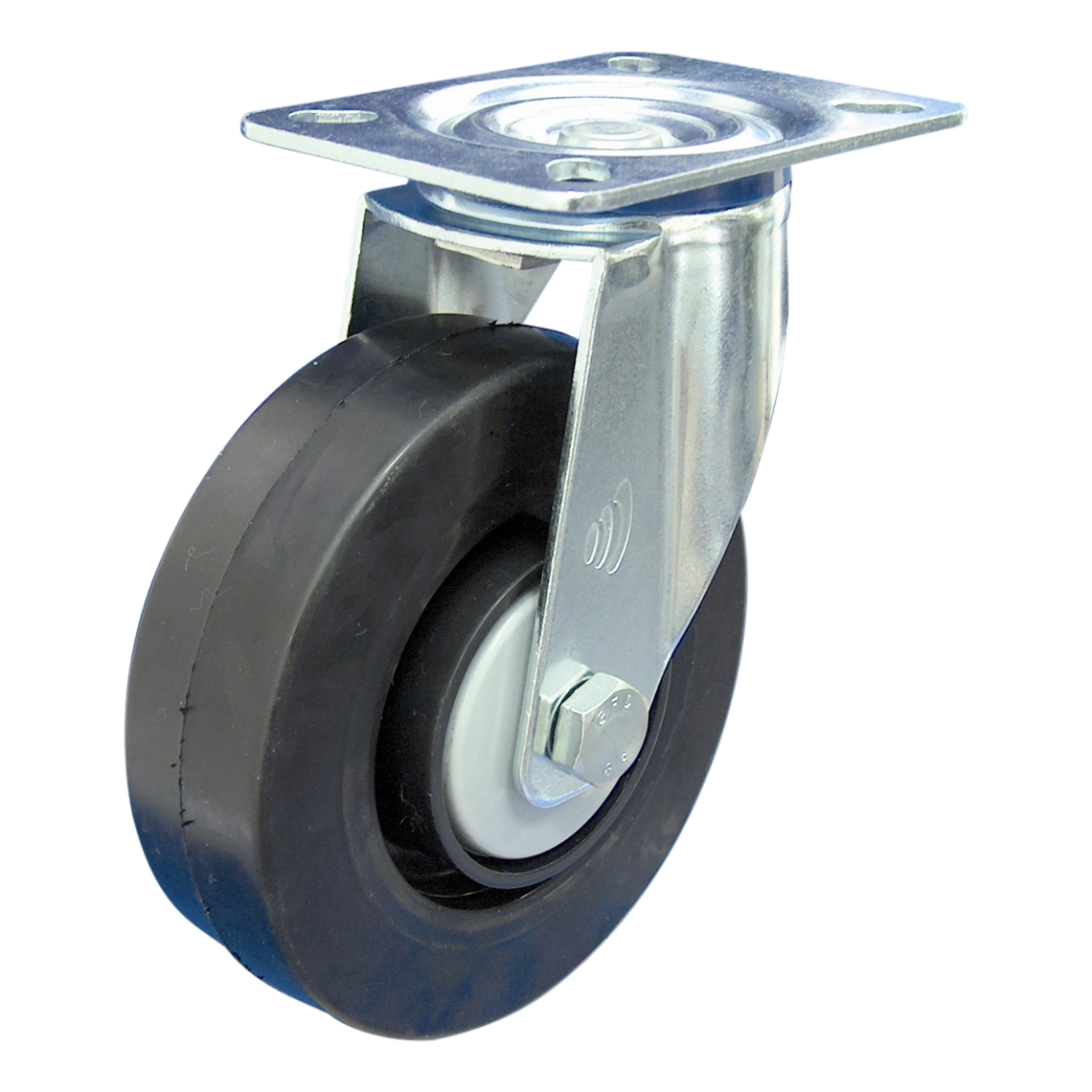 Zwenkwiel 125mm serie 07 ᠆ 12 | Plaatbevestiging | Kogellager