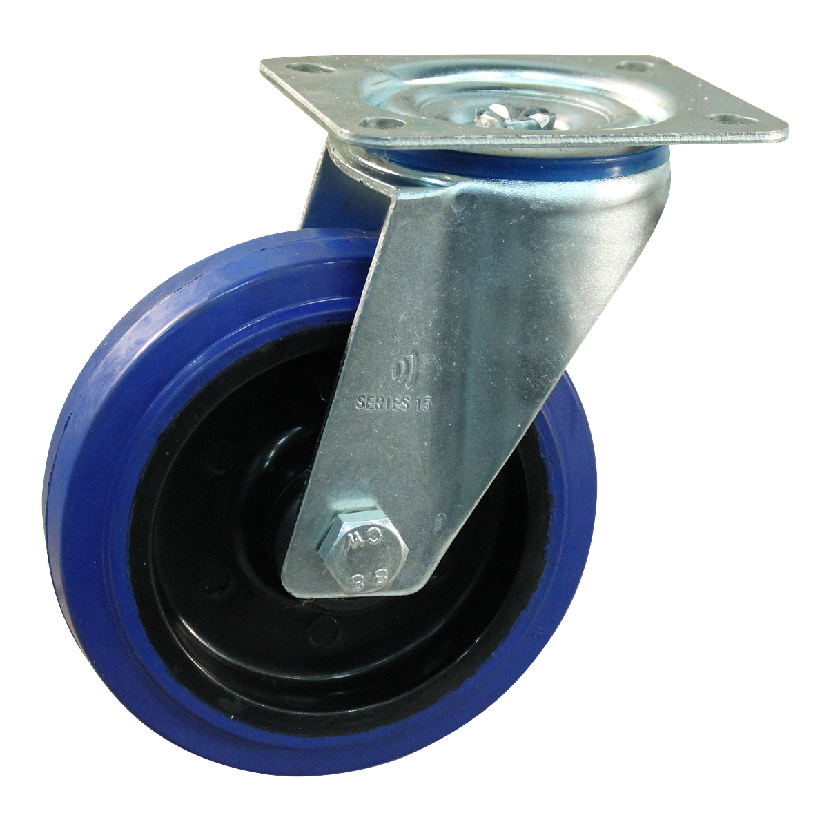 Zwenkwiel 125mm serie 13 ᠆ 15 | Plaatbevestiging | Rollager