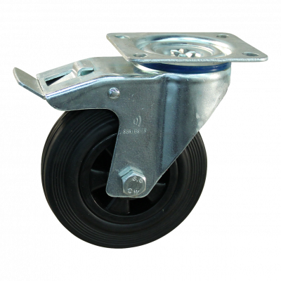 Zwenkwiel geremd 125mm serie 01 - 15