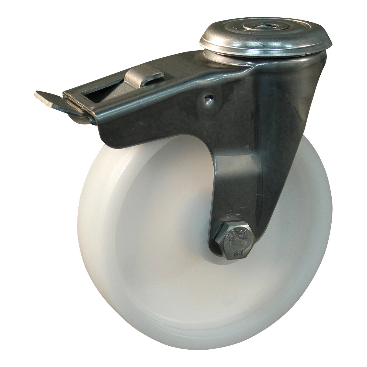 Zwenkwiel geremd 125mm serie 34 ᠆ 30 | Boutgat | Glijlager
