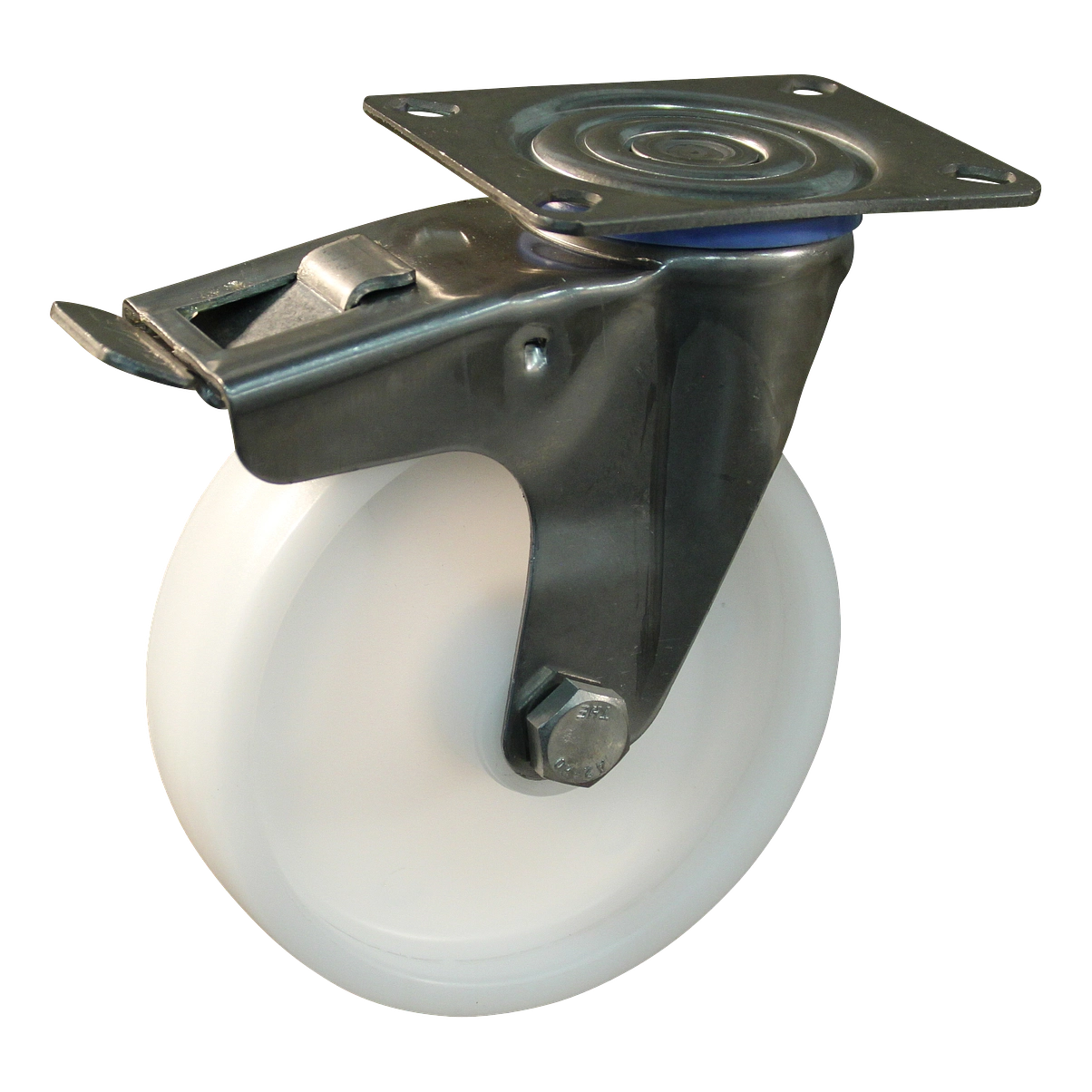 Zwenkwiel geremd 125mm serie 34 ᠆ 30 | Plaatbevestiging | Glijlager