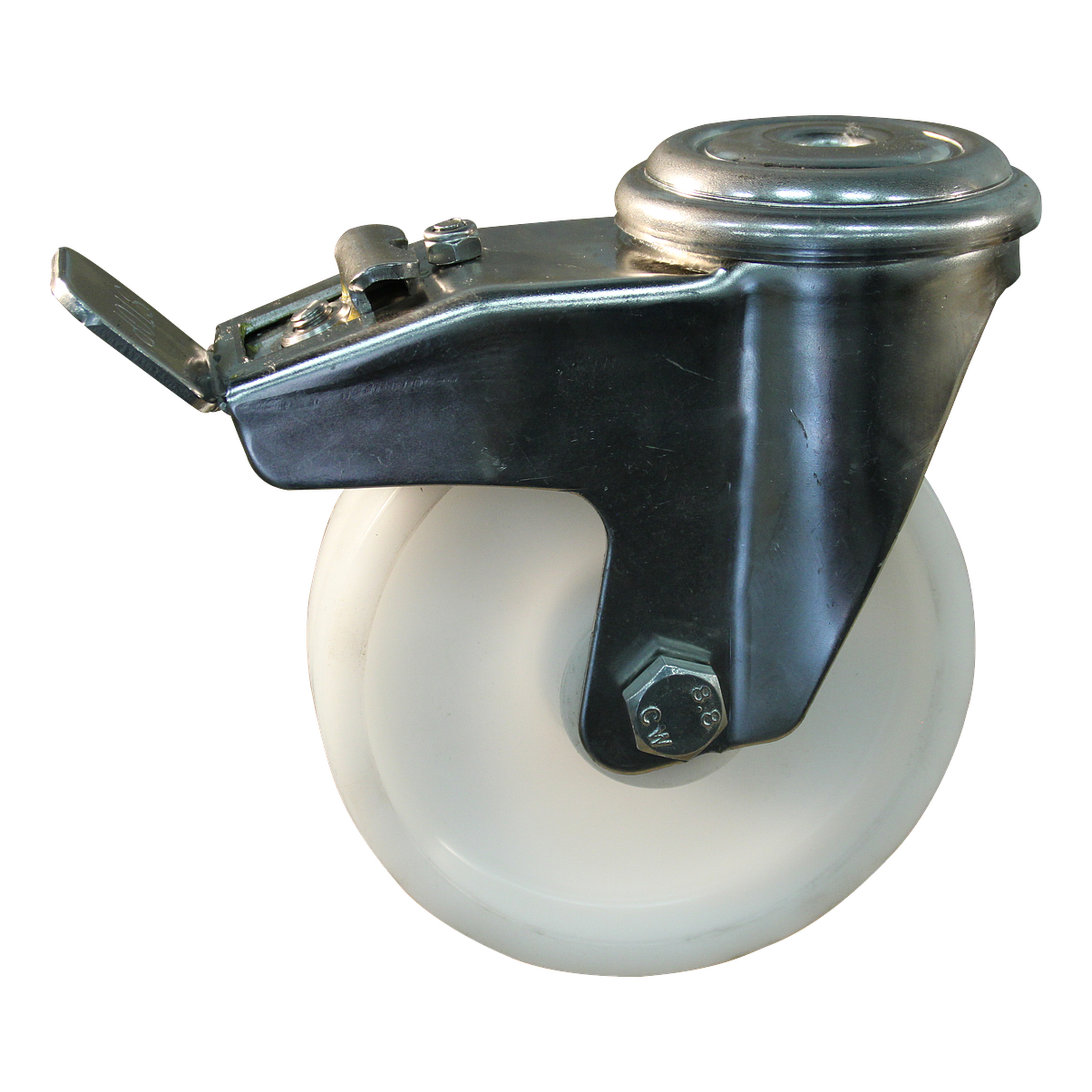Zwenkwiel geremd 125mm serie 34 ᠆ 31 | Boutgat | Glijlager