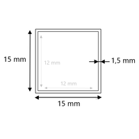 Brute RVS koker 15x15x1.5