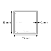 Brute RVS koker 35x35x2