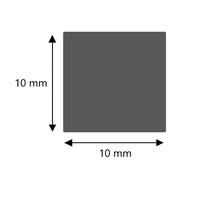 RVS vierkant massief 10 mm