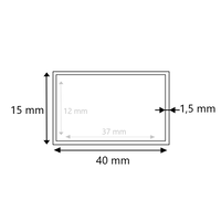 Brute RVS koker 40x15x1.5