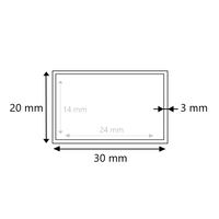 Blank stalen koker 30x20x3