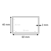 Aluminium koker 60x40x2
