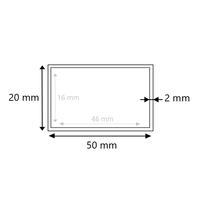 Aluminium koker 50x20x2