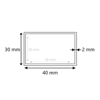 Aluminium koker 40x30x2