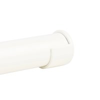 Witte garderobestang Ø25 (open flens)
