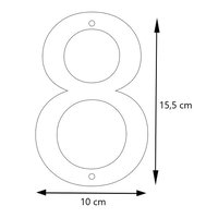 LIROdesign – Huisnummer zwart – Nr. 8
