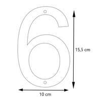 LIROdesign – Huisnummer zwart – Nr. 6
