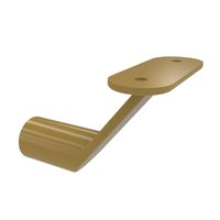 Gouden schuine leuningdrager voor vlakke handleuning (blind)