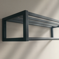 LIROdesign kapstok Lissabon - wandkapstok zwart - 80cm