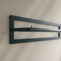 LIROdesign kapstok Berlijn - wandkapstok zwart - 80cm